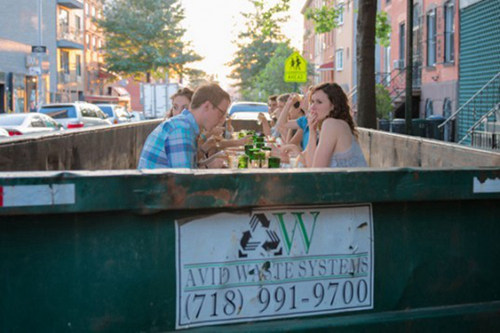 Spend $50 to eat in a trash can to encourage people not to waste food - pinned emoticon