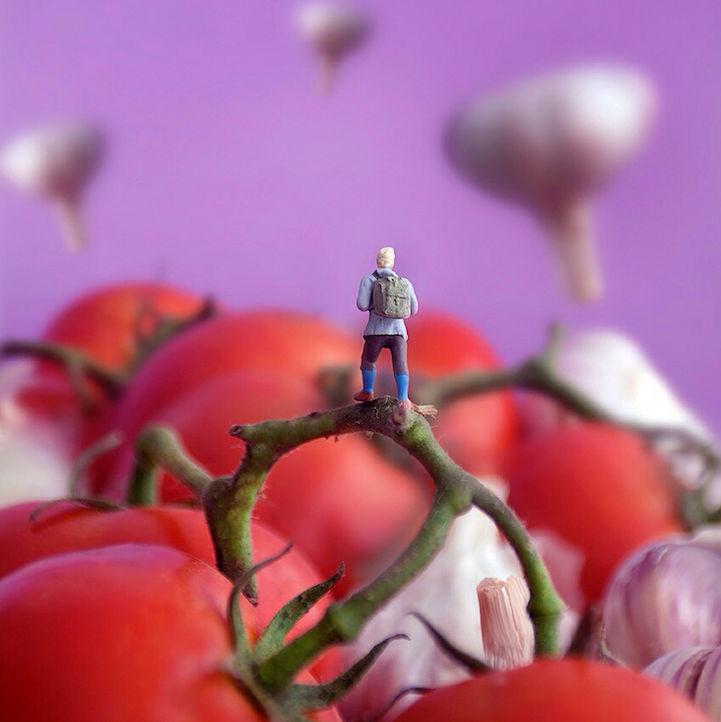 Macro photography of food and puppets, each has a different story - top emoticon