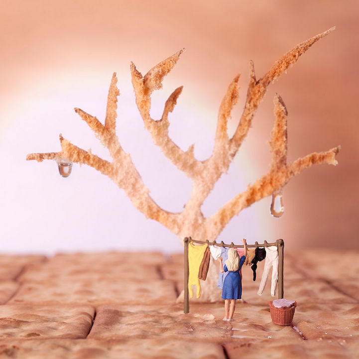 Macro photography of food and puppets, each has a different story - top emoticon